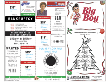 Text - Placemat Example with Christmas Puzzle