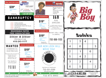 Text - Placemat Example with Sudoku Puzzle